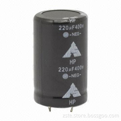 Snap-in E-cap/Aluminum Electrolytic Capacitor, 2,000 Hours Load Lifespan
